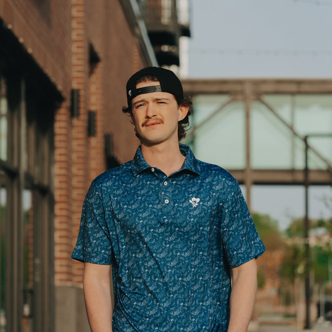 Men's Everyday Subtle-designed Polo "Reel Well" - OutWest US