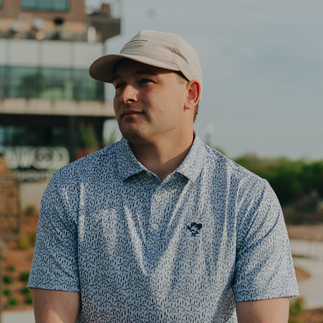 Men's Everyday Subtle-designed Polo "Temper Tracks" - OutWest US