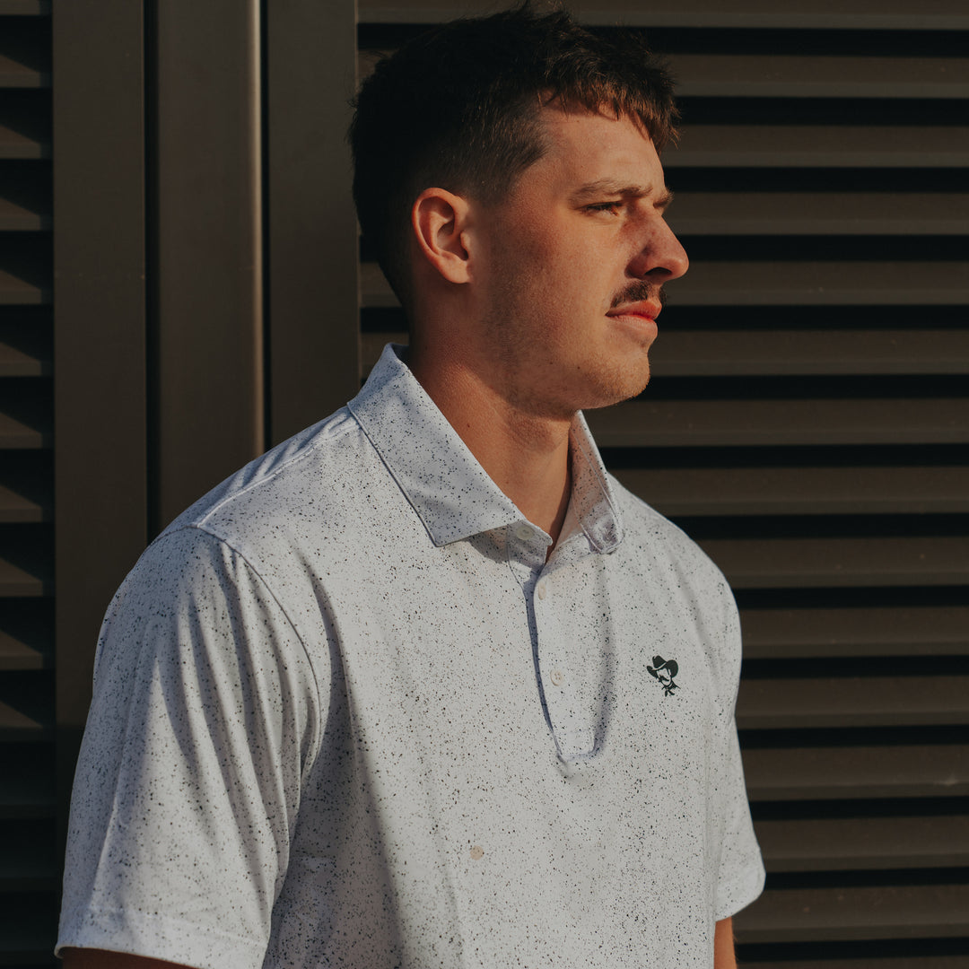 Men's Everday Subtle-designed Polo "Coffee Grinds" - OutWest US